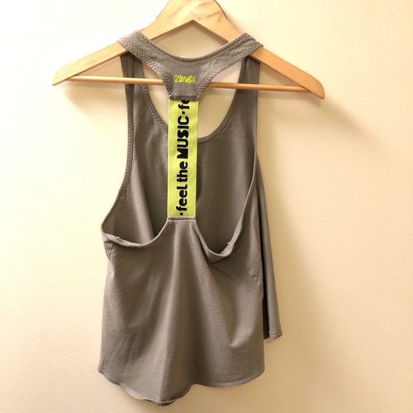Grey Racerback Zumba Tank Top - Picture 7 of 8